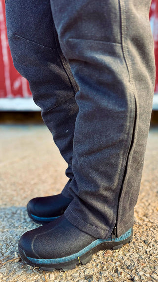 Zippered Leg Dark Charcoal Insulated Overall