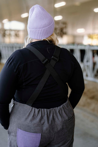 Crossed Strap Insulated Overalls