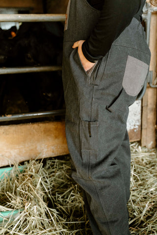 Dark Charcoal Unlined Canvas Overall
